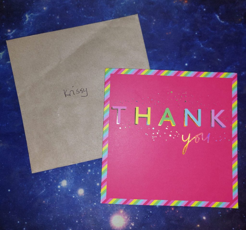 Voices o' The Borders thank you card